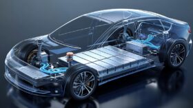 リチウムイオン電池の熱管理を最適化する精密加工された放熱材（TIM）の活用イメージ