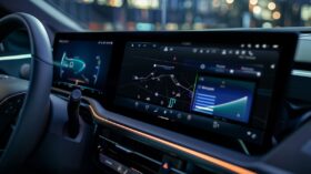 高速で回転するダイカットロール型（輪転刃）によって連続的に打ち抜かれるフィルム部材のイメージ