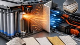 リチウムイオン電池のベント対策｜高温ガスから周辺部品を守る耐火部材のアイキャッチ画像
